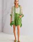 Marc Cain - Kurze Warangal Leinenmischung - Garden Green - AC 83.04 W70