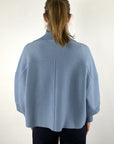 Anneclaire D1822 capevest met rits – Doveblauw