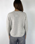 Anneclaire - D1248 | 117 - Pull ruit strass - lichtgrijs