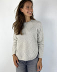Anneclaire - D1248 | 117 - Pull ruit strass - lichtgrijs