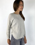 Anneclaire - D1248 | 117 - Pull ruit strass - lichtgrijs