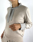 Anneclaire - D1869 | 733 - Trui met strik bicolor - GRIJS BEIGE