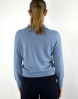 Anneclaire D1851 trui met strikdetail – Doveblauw