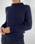 Anneclaire D1794 trui met opstaande kraag – Marine