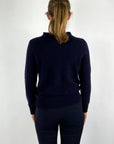 Anneclaire D1794 trui met opstaande kraag – Marine