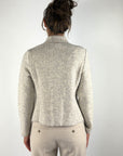 Anneclaire D1903 gebreid vest met motief – Beige Ecru