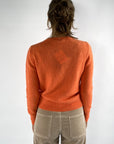 Anneclaire - D0727 342 - Pull met opgestikte bloemen - oranje