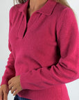 Anneclaire - D0371 | 162 Polotruitje winterkatoen - fuchsia