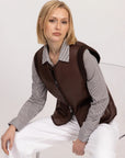 Urbancode reversible bodywarmer in Truffel met alpaca-look afwerking