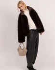 Urbancode reversible blousonvest in donkerbruin met barrel sleeves
