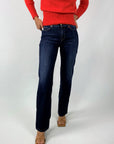 Cambio - Paris straight l 915 - Jeans recht dark denim