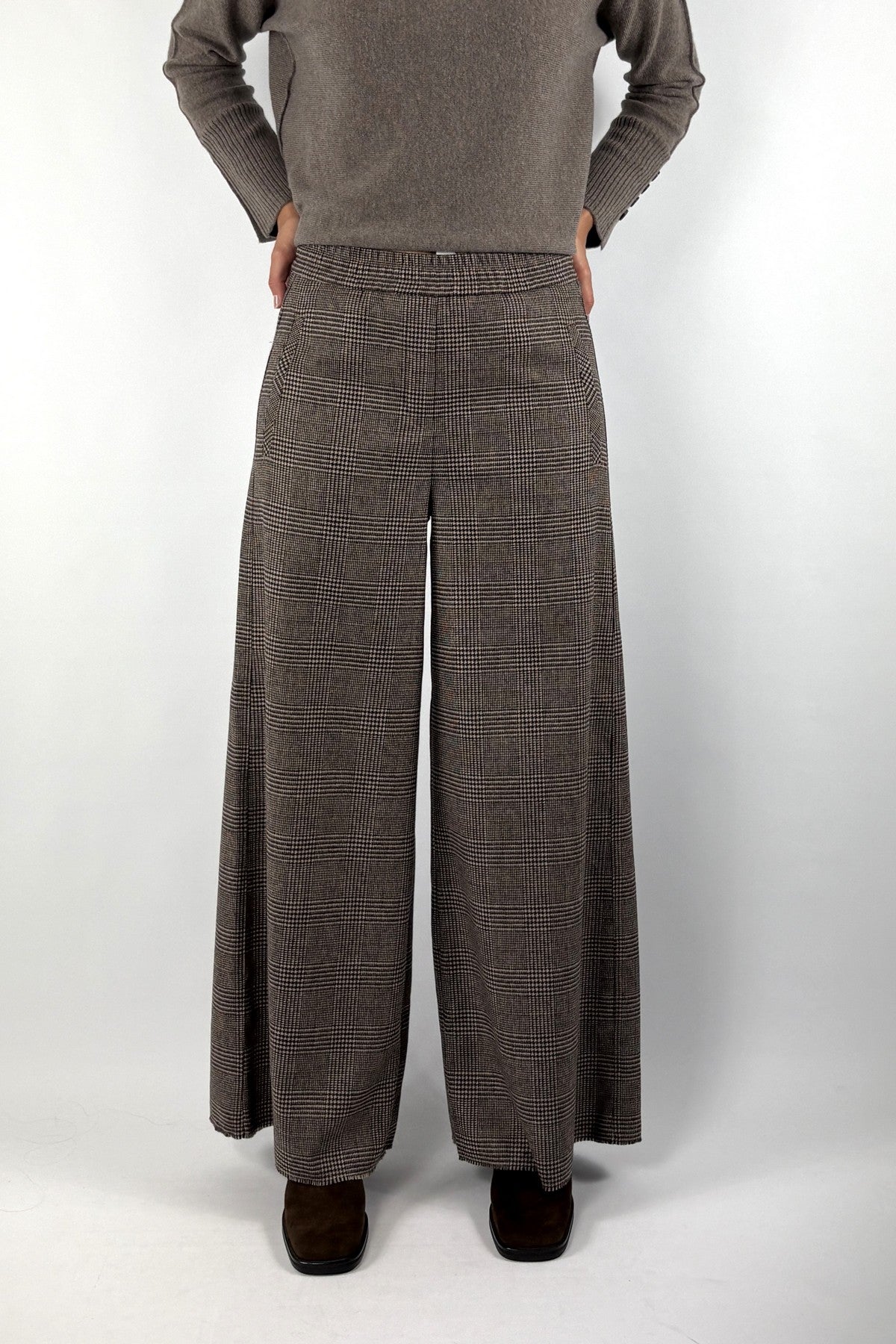 Cambio Aveline 8746 pantalon glencheck – Shades of Brown