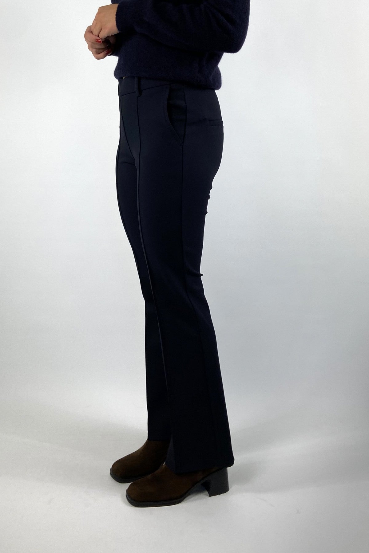 Cambio - Francoise | 6337 - Broek recht stretch - DARK NAVY