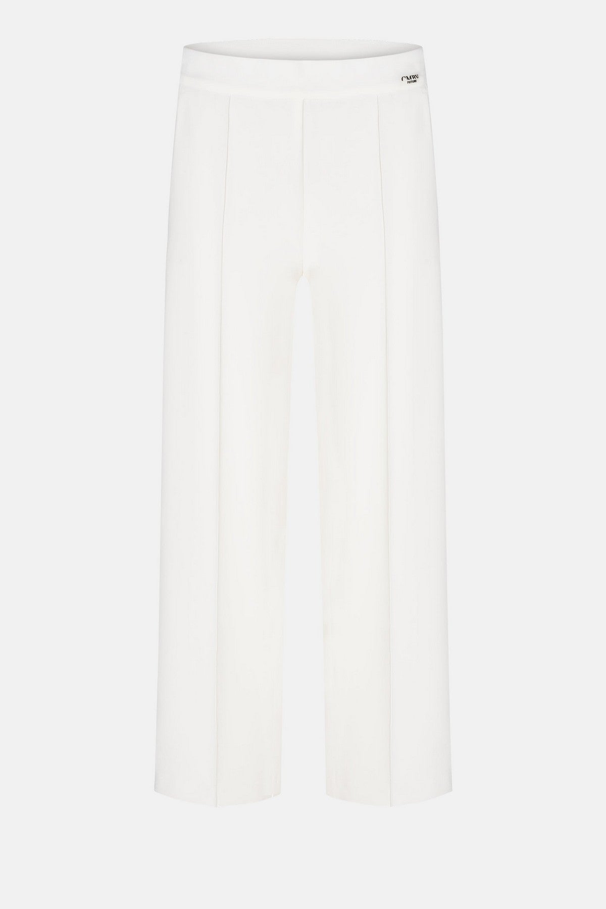Off-white Cameron culotte van Cambio met een wijde 7/8 pijp en een elastische tailleband met tekstdetail.