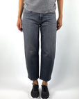 Cambio Elli 9221 barrel jeans in Grey Cozy Used met cropped lengte en lichtgrijze wassing