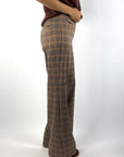 Cambio Famous 64023 flared pied-de-poule broek – Cinnamon Burgundy