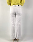 Cambio - Tess Wide Leg Jeans met Strijklijnen - White Stone - 9049