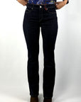 Cambio Paris flared jeans in donkerblauwe Modern Rinsed Power Stretch denim