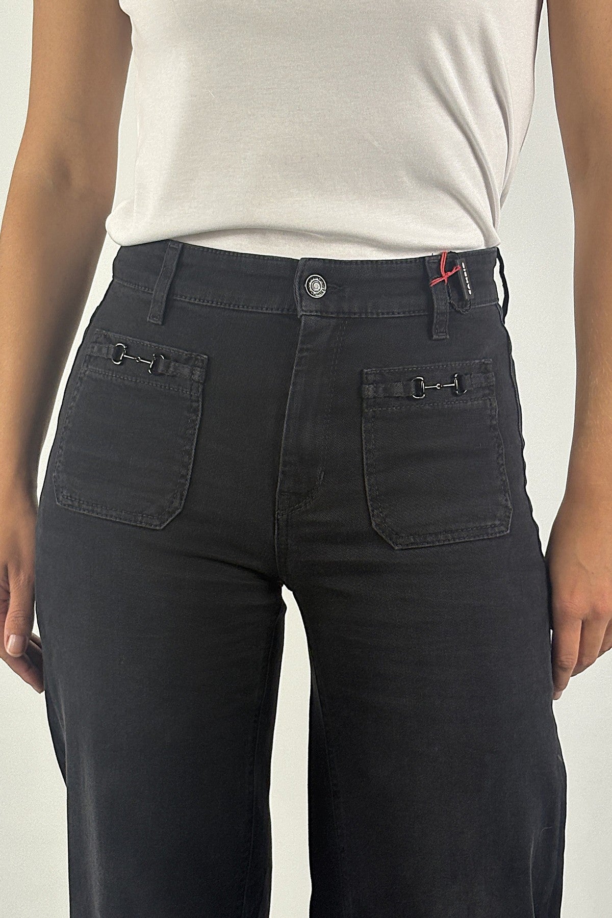 Cambio - Ada | 9250 - Jeans denim zakjes detail - BLACK DENIM