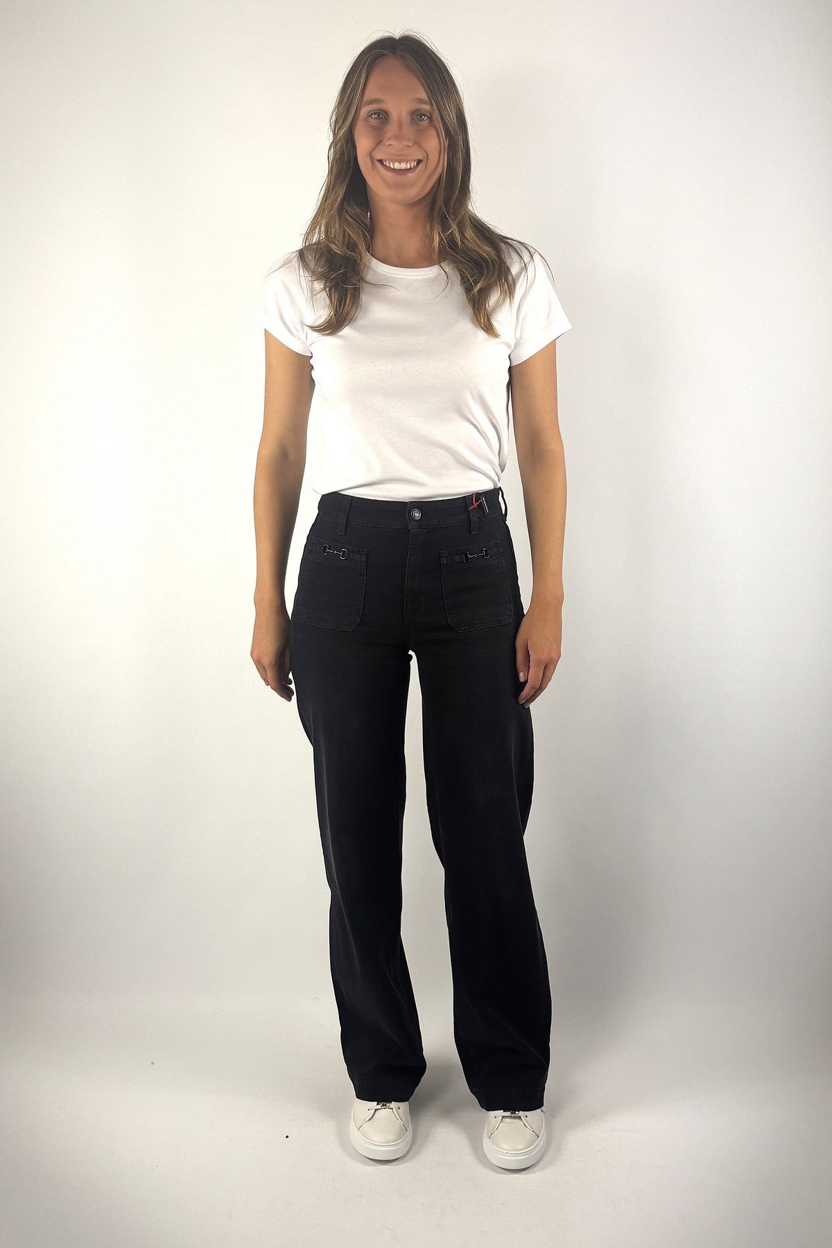 Cambio - Ada | 9250 - Jeans denim zakjes detail - BLACK DENIM