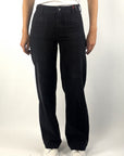 Cambio Ada bootcut jeans met wijde pijpen in Black Denim