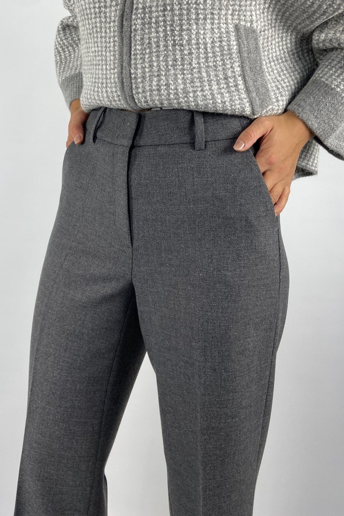Cambio Amelie 6227 wide leg pantalon – Asphalt Grey