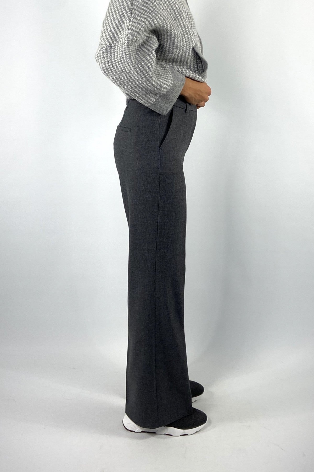 Cambio Amelie 6227 wide leg pantalon – Asphalt Grey