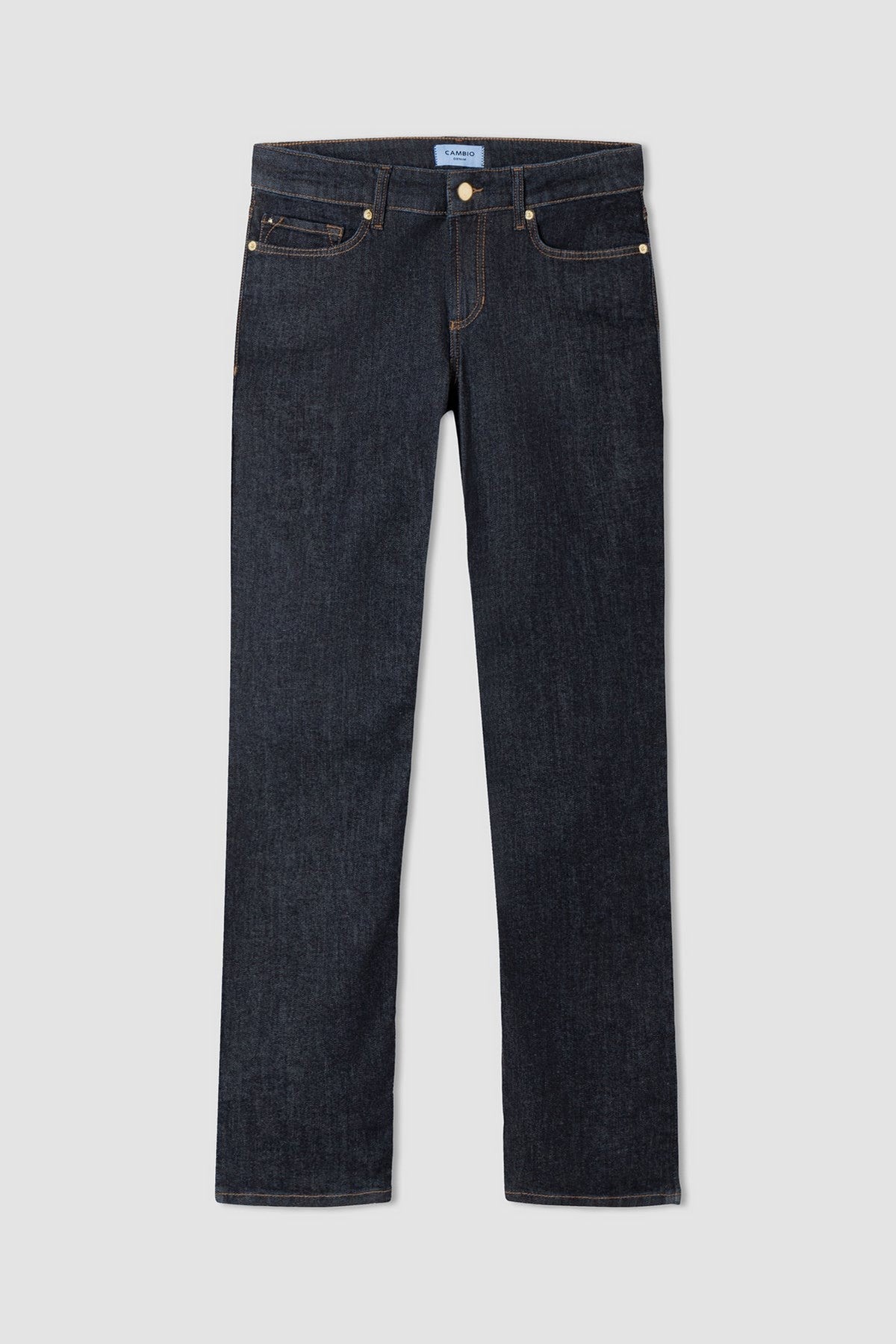 Cambio PIPER LONG slim fit jeans in Dark HR Stretch Blue Denim met medium taille en 32 inch lengte