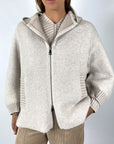 D.Exterior - 61541 | 7 - Capemantel rits bouclé - greige