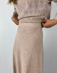D.Exterior - 61234 | 4 - Rok lang wijd tweed - beige