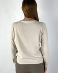 D.Exterior - 61062 | 7 - Trui lurex ruitpatroon - greige