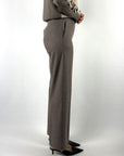 D.Exterior 63742 wide-leg flanellen pantalon – Visone
