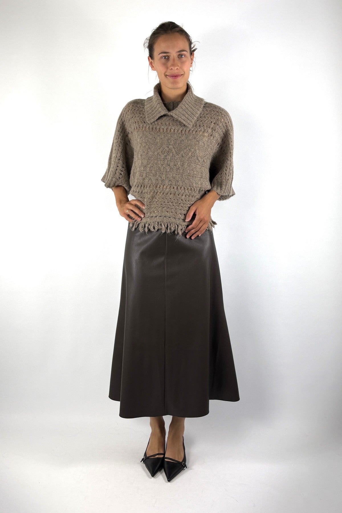 D.Exterior 63142 gehaakte capepull met splitkraag – Castoro