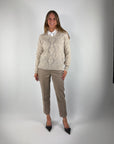 D.Exterior 63202 pull V-hals alpaca met ruit & strass – Resina
