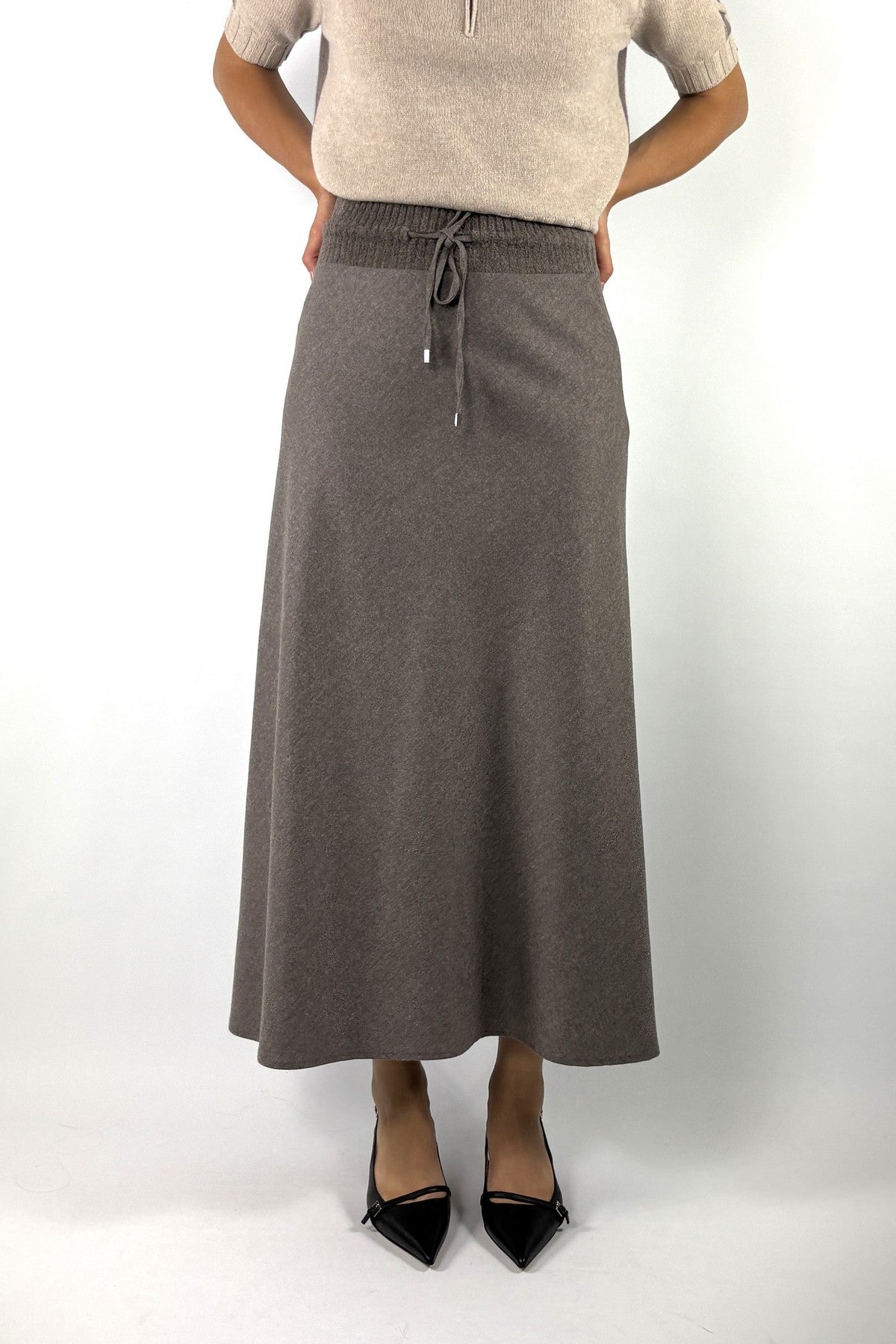 D.Exterior 63745 lange flanellen rok – Visone