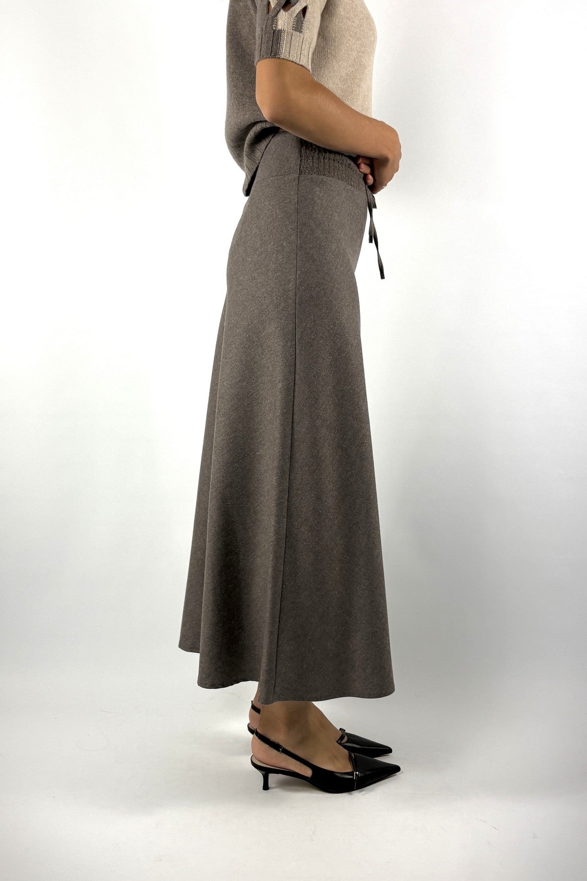 D.Exterior 63745 lange flanellen rok – Visone