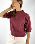 FFC - 14068 | 1463 - Pull col montant - donkerrood