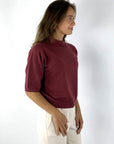 FFC - 14068 | 1463 - Pull col montant - donkerrood