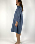 FFC - Popline Overhemdjurk met Verborgen Sluiting - Doveblauw - 15491 | 1537