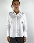 FFC 16434 blouse popeline met detailmouw – Wit