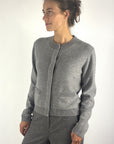 FFC - 16021 | 1619 - Cardigan kort 2 zakjes - LIGHT GREY