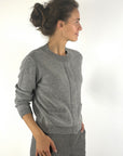 FFC - 16021 | 1619 - Cardigan kort 2 zakjes - LIGHT GREY