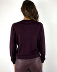 FFC Fashion 16069 korte cardigan merinowol – Aubergine