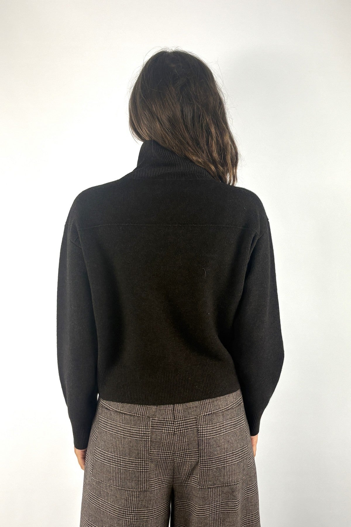 FFC kort gebreid vest met rits – Brown Melange