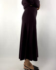 FFC Fashion 16052 A-lijn rok kasjmier & zijde – Aubergine