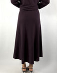 FFC Fashion 16052 A-lijn rok kasjmier & zijde – Aubergine