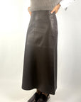 FFC - 16425 | 1649 - Rok lederlook split - CHOCOLAT