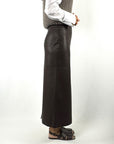 FFC - 16425 | 1649 - Rok lederlook split - CHOCOLAT