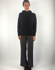FFC - 16049 |1448 - Pull col montant wol cashmere - BROWN MELANGE