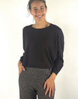 FFC merino trui met ronde hals en lange mouwen – Sepia